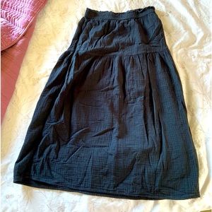 Muslin Black Long Skirt